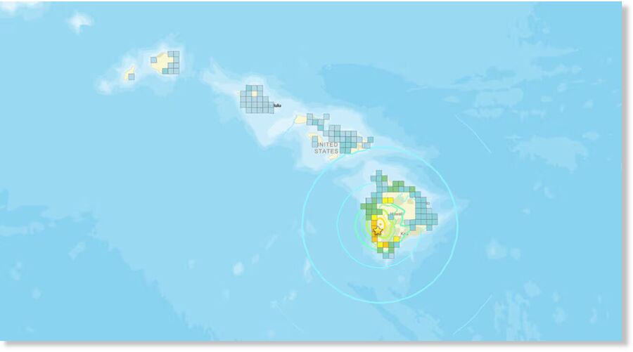 This USGS map shows where residents felt the earthquake, with some reporting very strong shaking near the epicenter.(USGS)