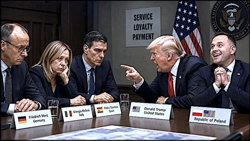 Trump gives 'Europe' the pointy finger