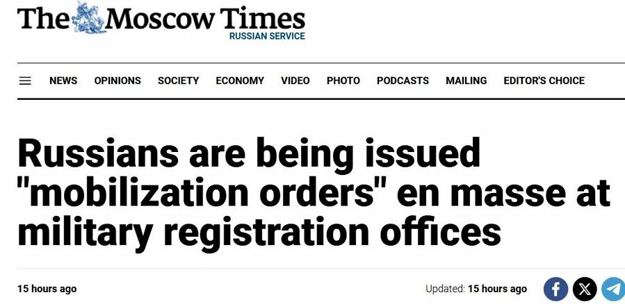 moscow times russia mobilization order