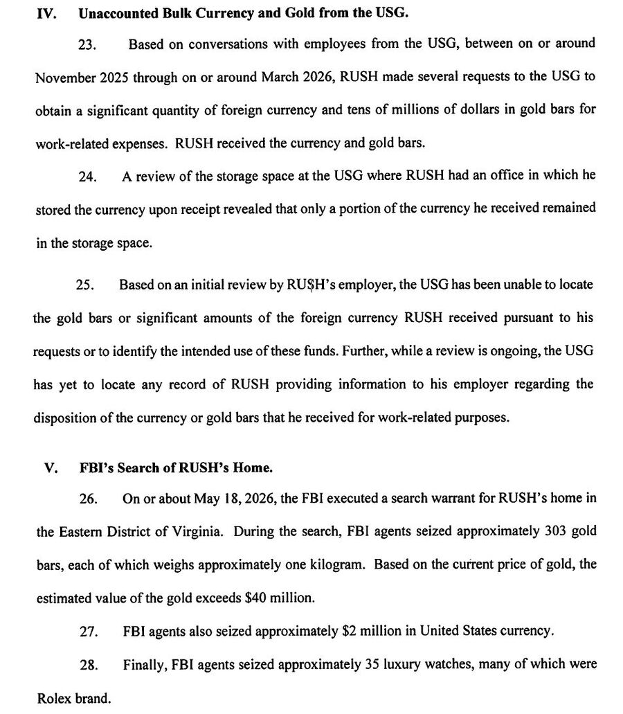 David Rush court papers