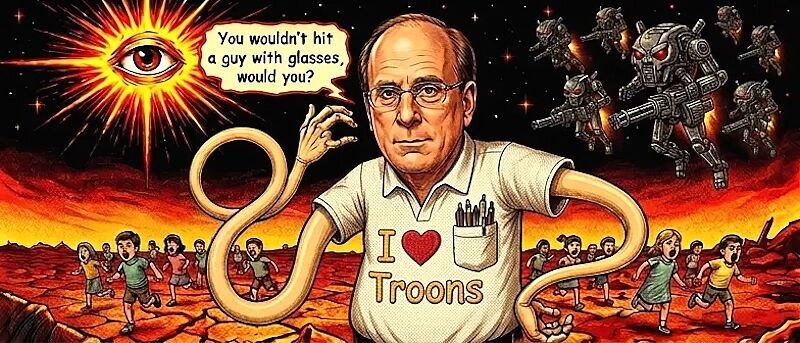 larry fink meme artificial intelligence alien invasion