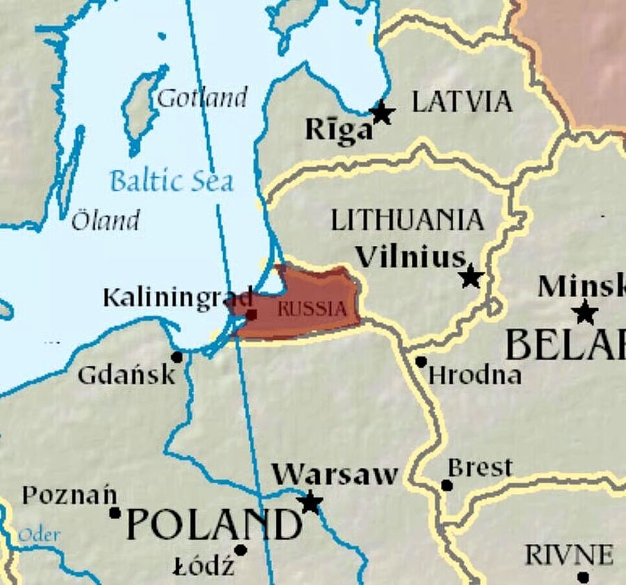 kaliningrad russia map