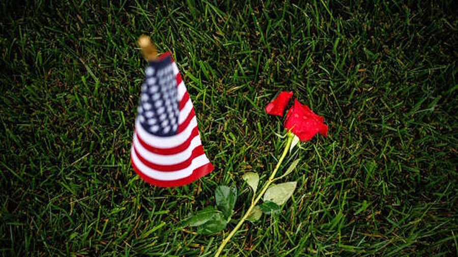 memorial day rose arlington grave