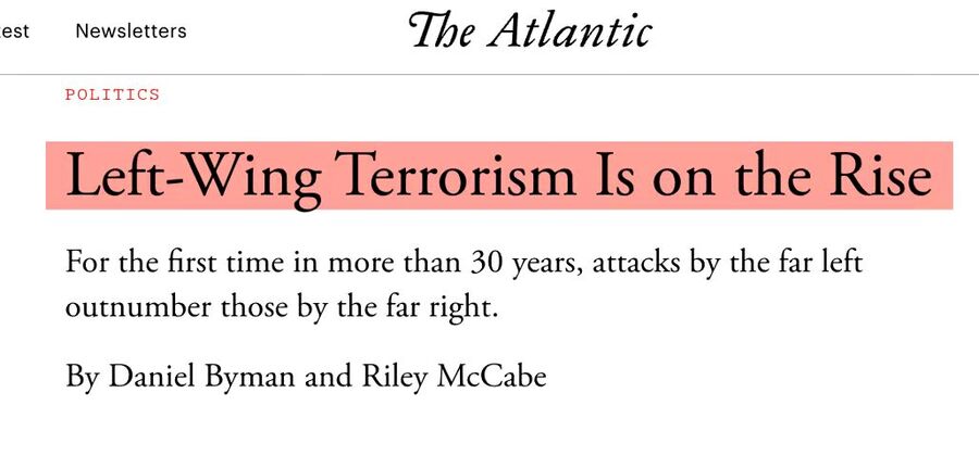 atlantic magazine headline left wing terrorism