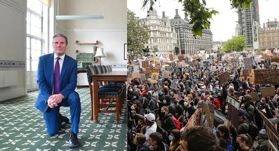 starmer george floyd britain protests