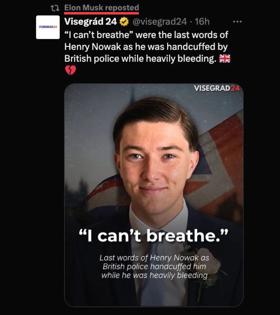 musk retweet henry nowak murder