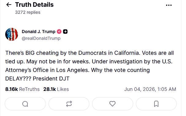 Click to enlarge trump post california election count too long
