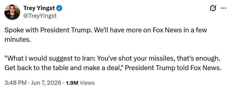 Click to enlarge trump iran order make deal no more shooting