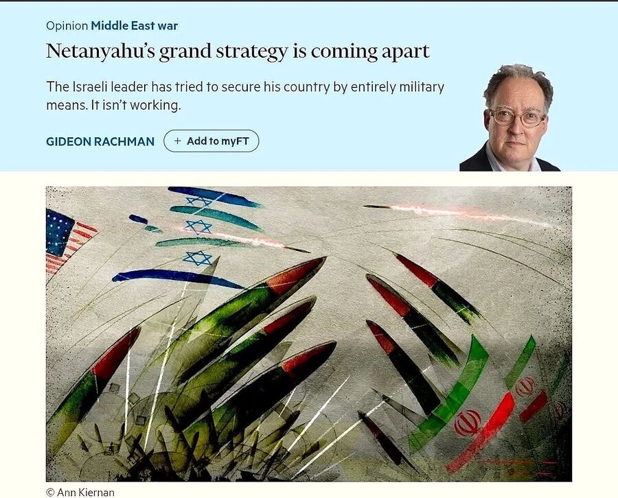 Click to enlarge netanyahu strategy failing cover story