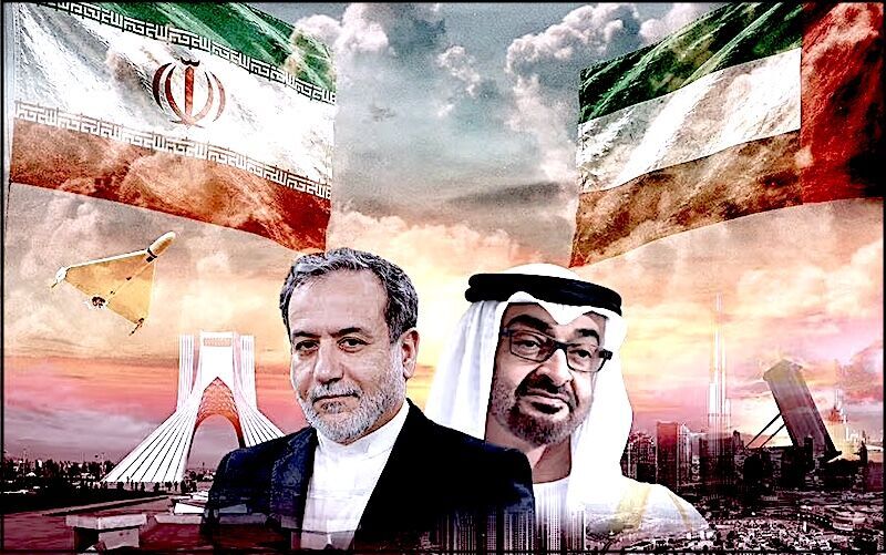 Click to enlarge Abbas Araghchi /Mohamed bin Zayed Al Nahyan