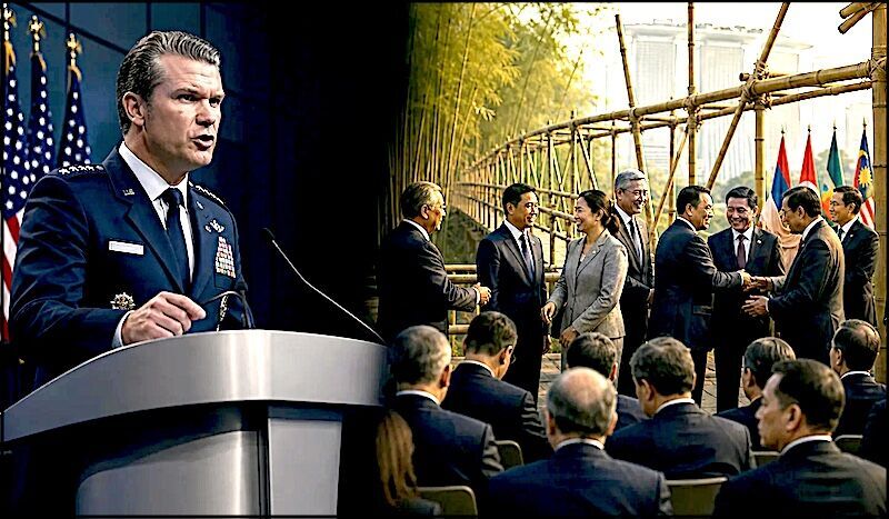 Click to enlarge Hegseth speaking