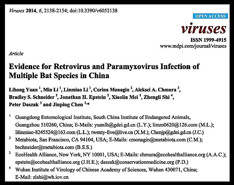 Viruses evidence locations