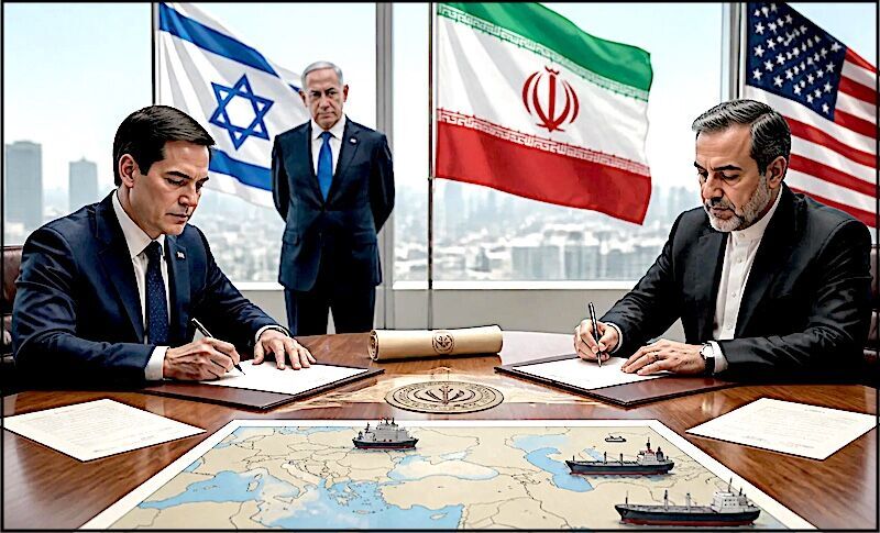 US Sec of State Rubio • Iran FM Abbas Araghchi • Israeli PM Benjamin Netanyahu lurking