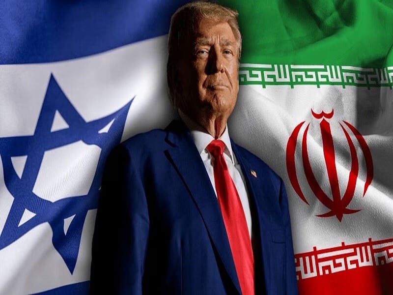 iran israel flag trump