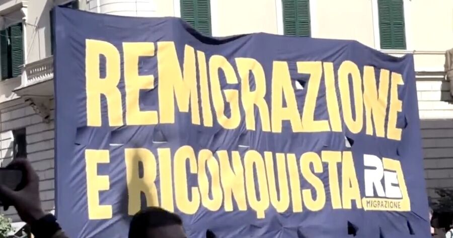 Click to enlarge remigration protest italy