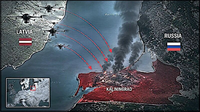 Click to enlarge Ukrainian drones to Kaliningrad