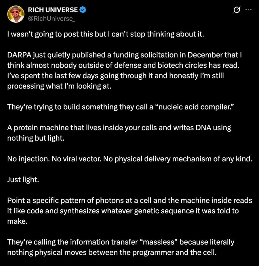 Click to enlarge tweet darpa generative optigenetics