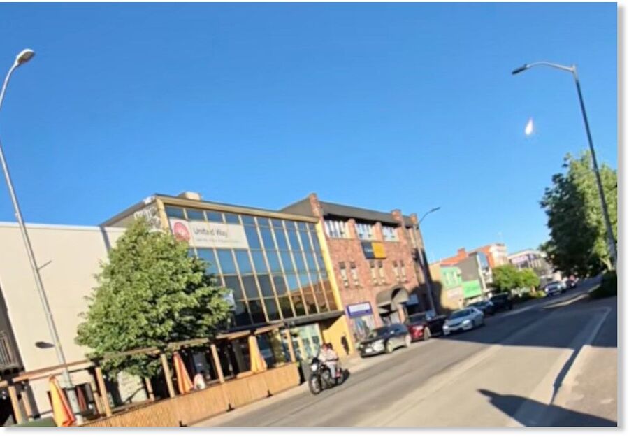 Click to enlarge A video shot by Gerri Grenier from the sidewalk in front of GFL Memorial Gardens shows a fireball flash across the sky.