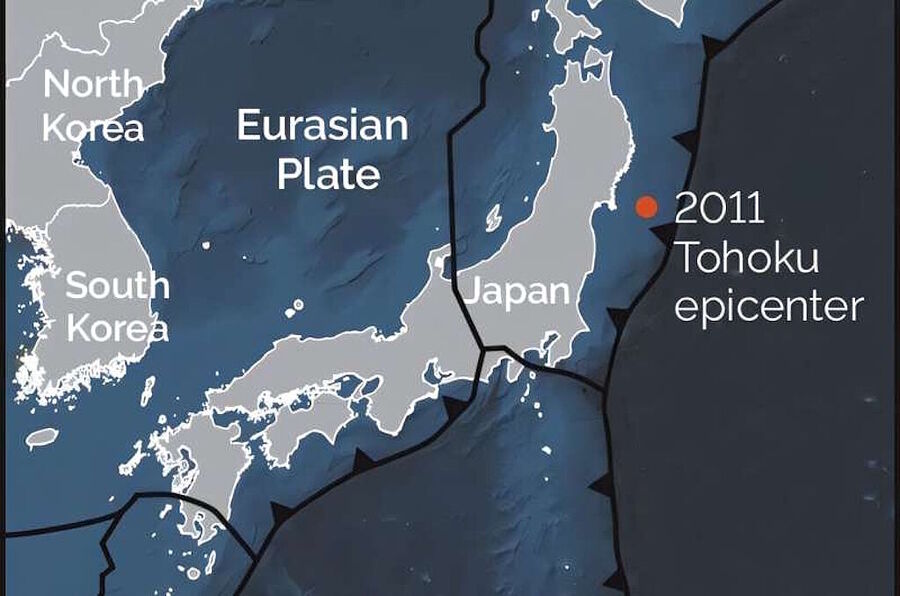 Click to enlarge japan earthquakes tectonic plates map