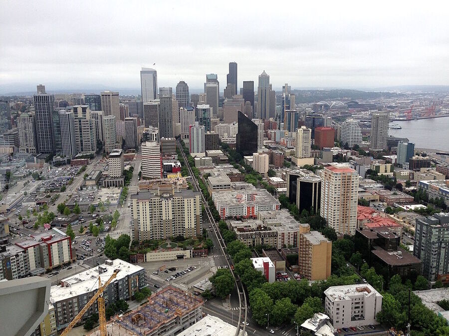 Click to enlarge downtown seattle view space needle