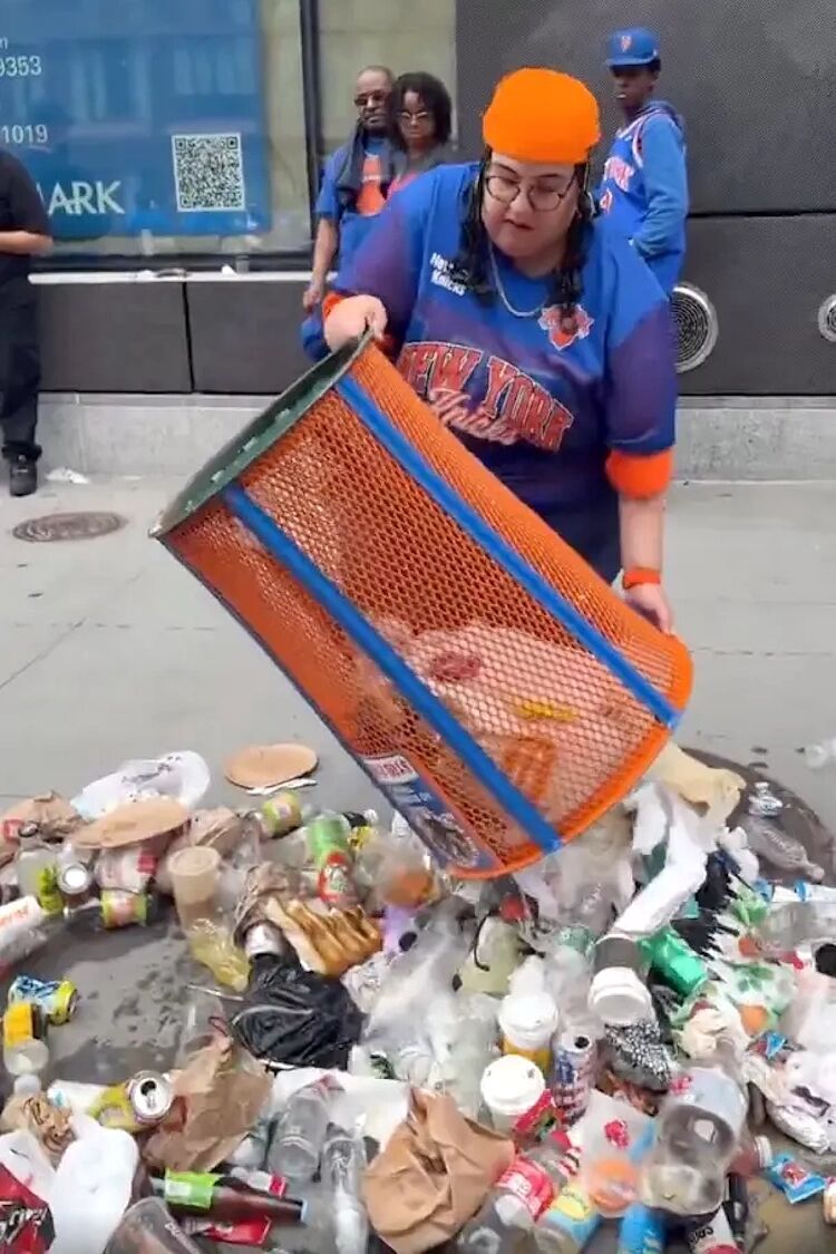 jp morgan trash can thief knicks nyc