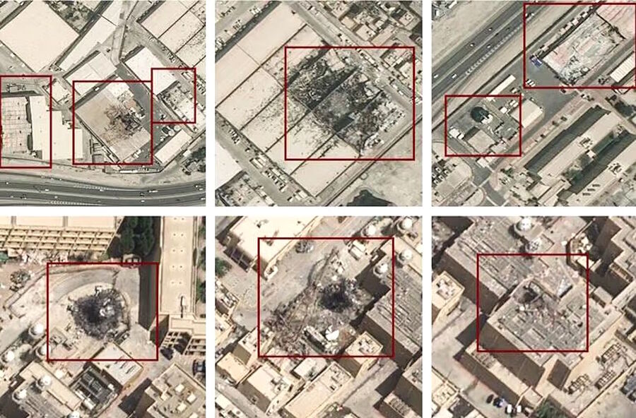 us america gulf miltary base damage iran missiles