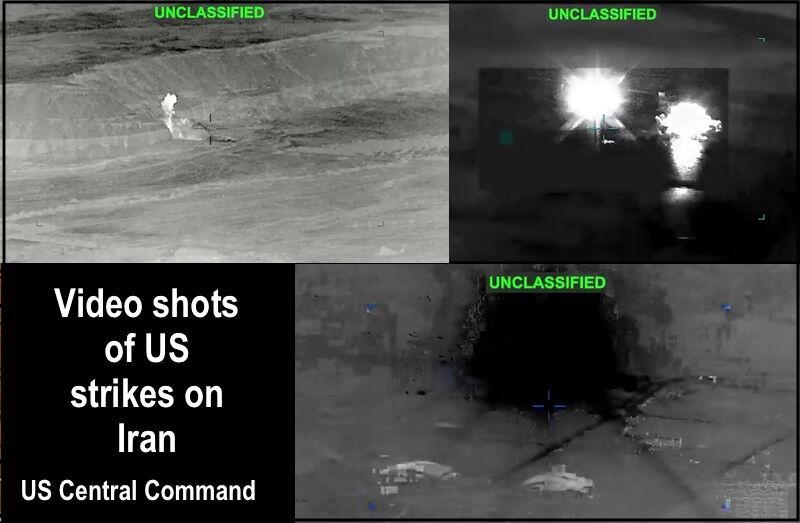 vid shots of US attacks on Iran