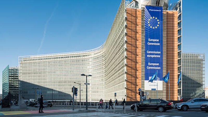 The Berlaymont building in Brussels, Belgium