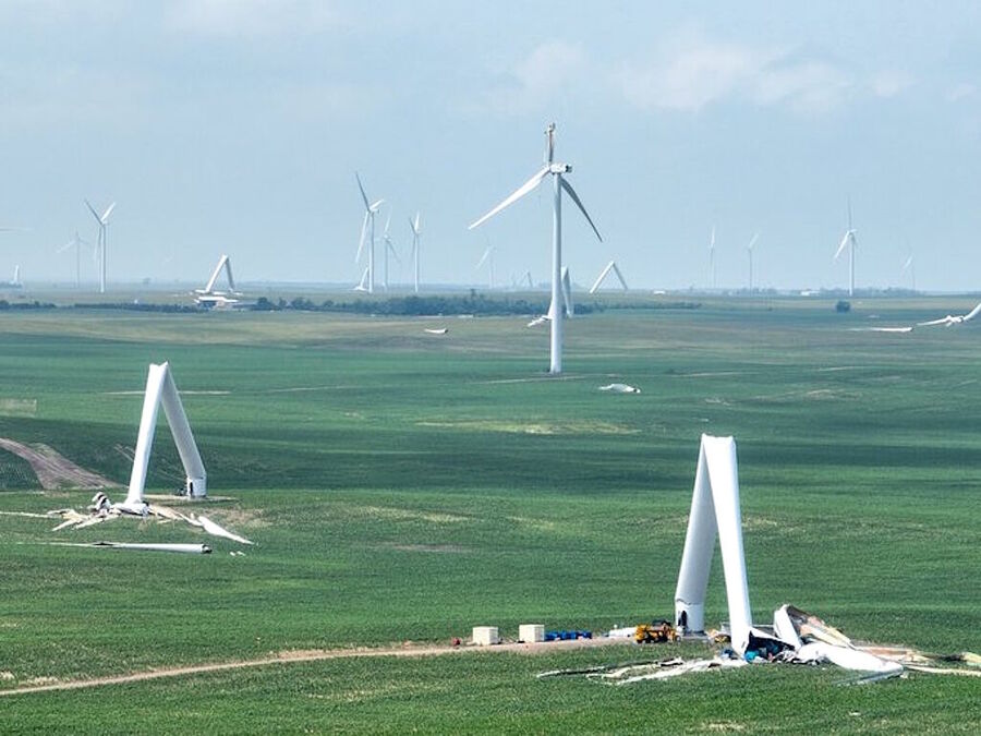 south dakota wind storm turbines snapped