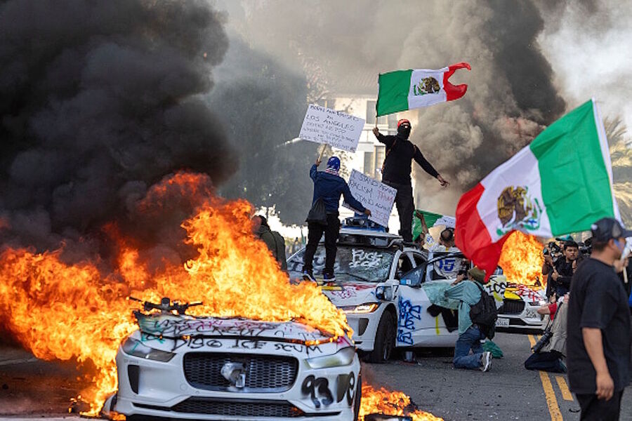 immigration protests los angele