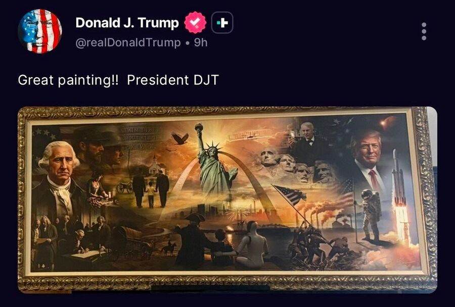 Trump AI painting