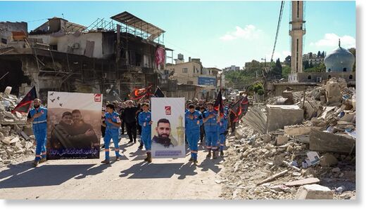 Click to enlarge Members of the Nabatieh Ambulance Service