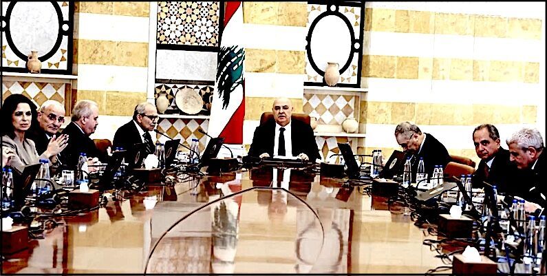 Click to enlarge Joseph Aoun cabinet session