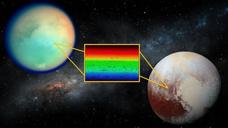 titan pluto spectrograph sun