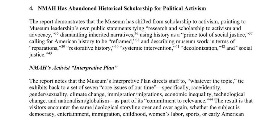 white house report smithsonian political activism