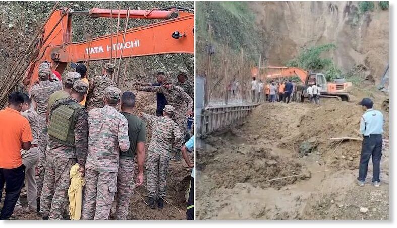 Click to enlarge The victims are believed to be labourers engaged in a local construction project in the area.