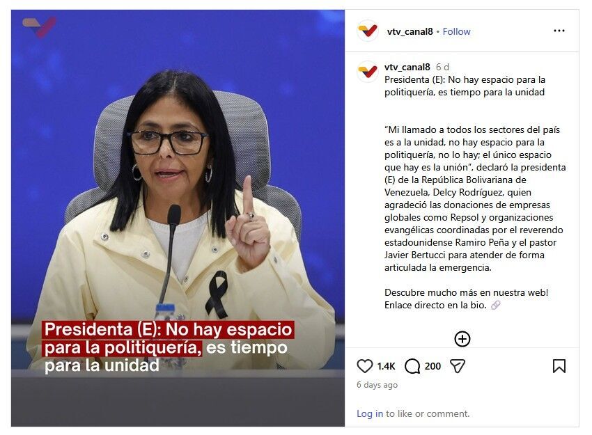 venezuela thank evangelicals israel zionism earthquake relief