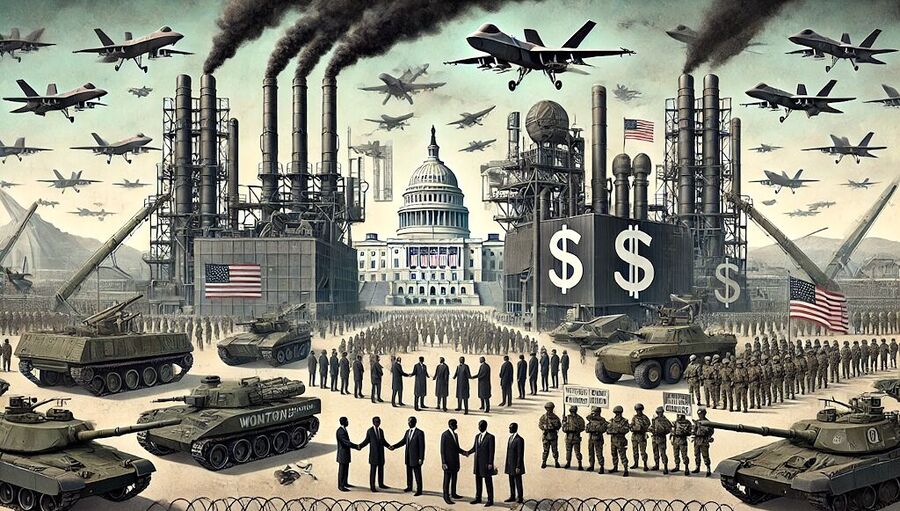 Click to enlarge military industrial complex mic graphic