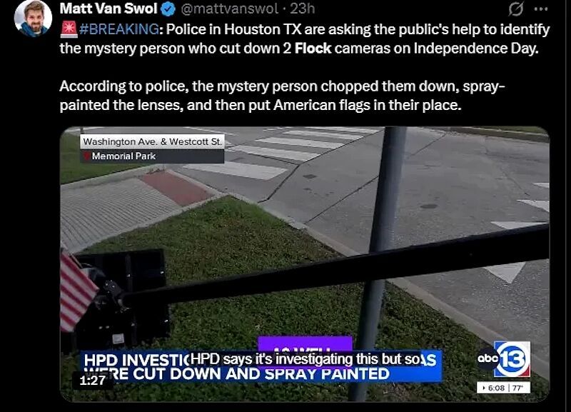 Click to enlarge tweet flock cameras cut down police investigation