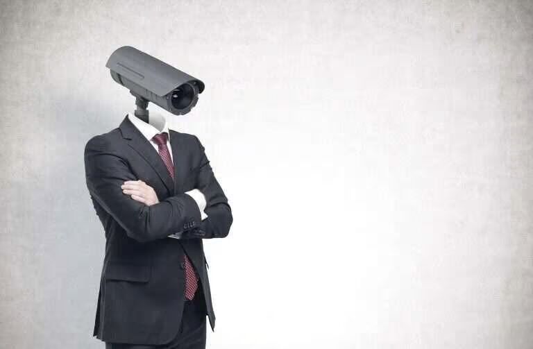 Picture of human with camera head