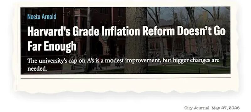 Click to enlarge headline harvard grade inflation