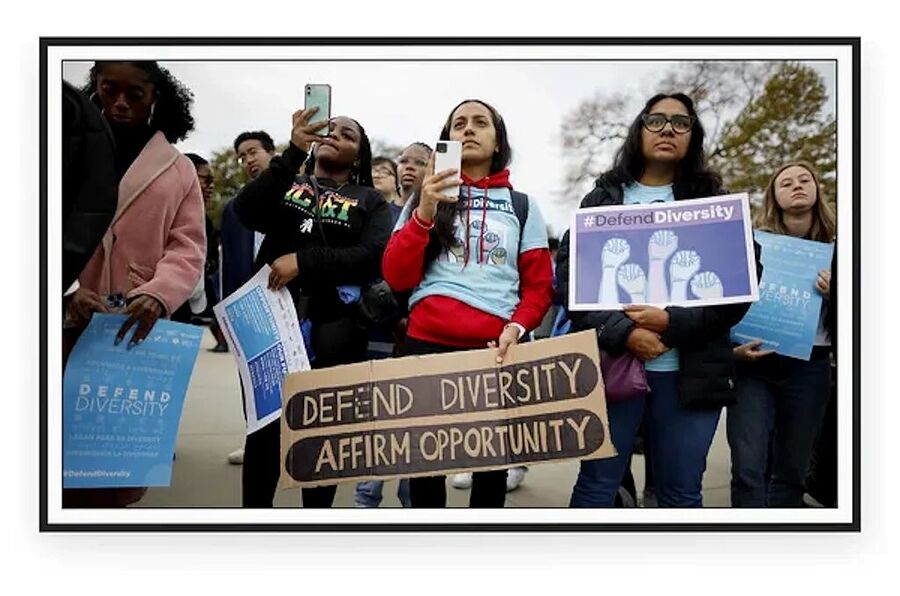 Click to enlarge protest college diversity dei