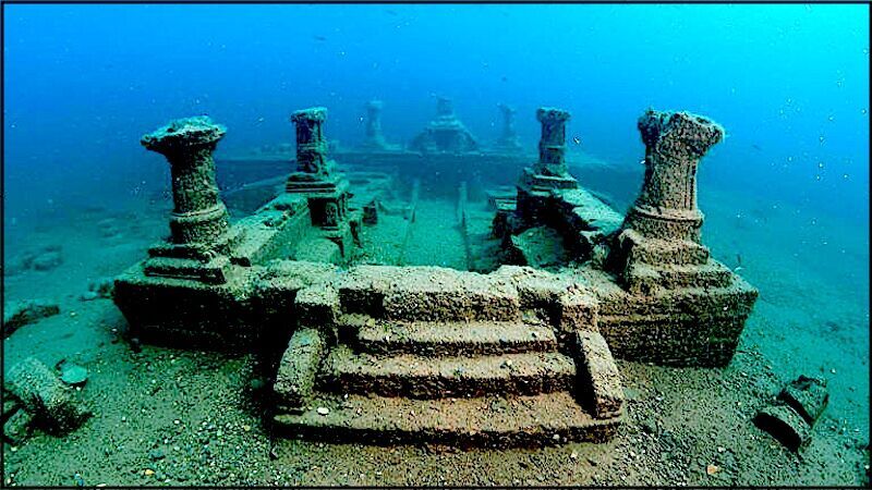 Click to enlarge Underwater ruins