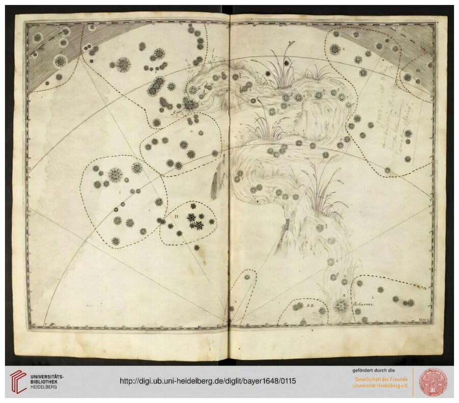 Click to enlarge Uranometria published in 1603