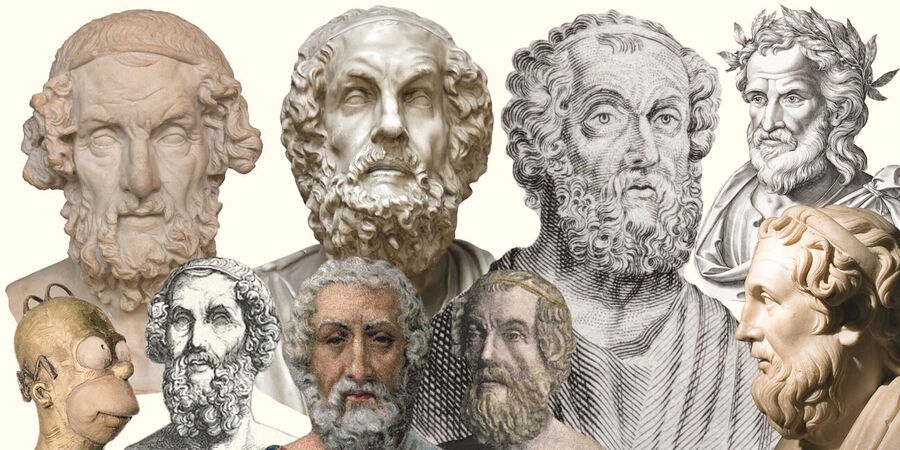 Click to enlarge portraits of homer iliad odessey