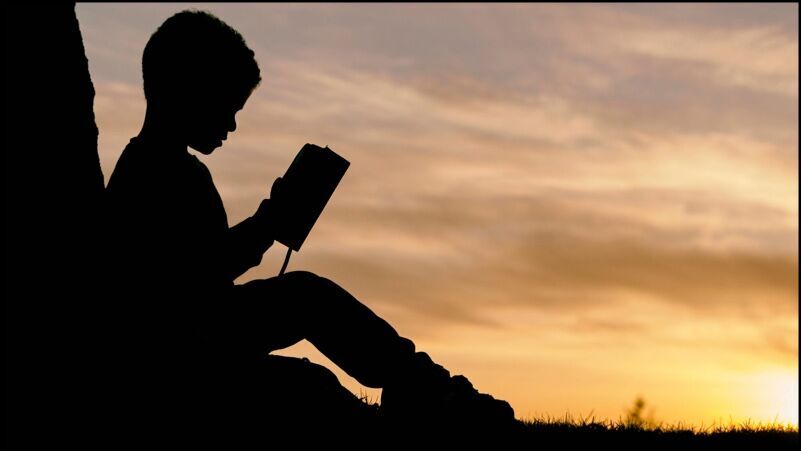 boy reads