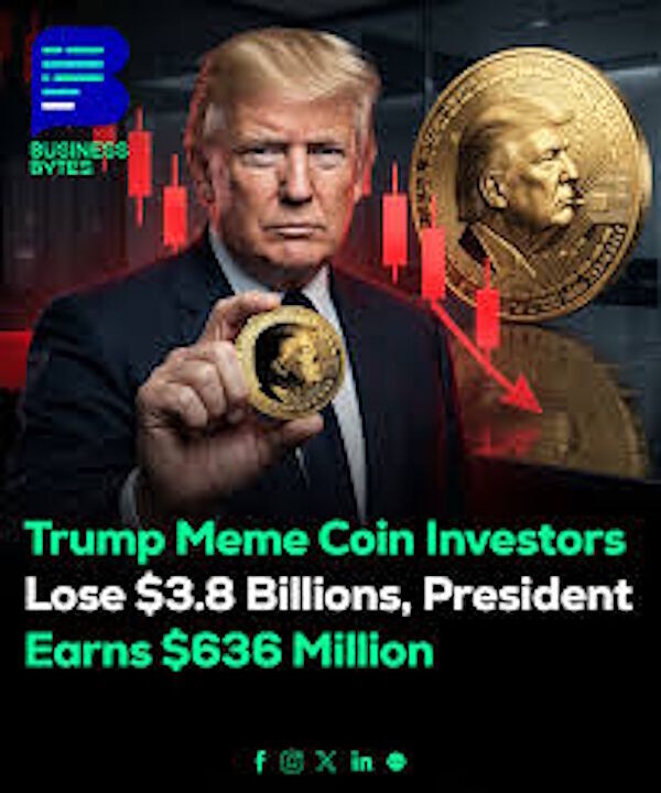 trump holding meme coind investor lose