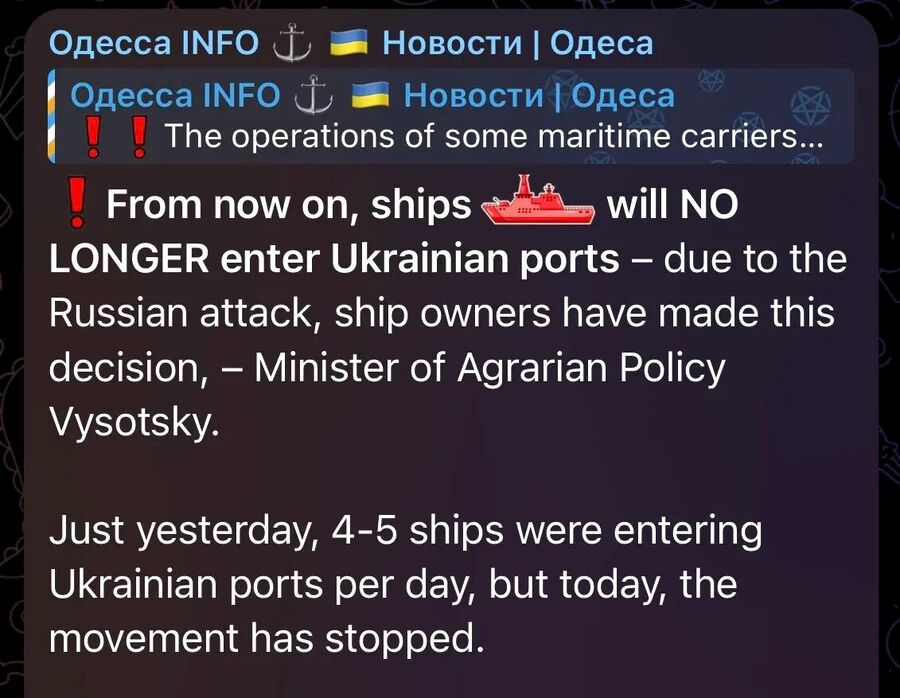 russia blocade odessa port