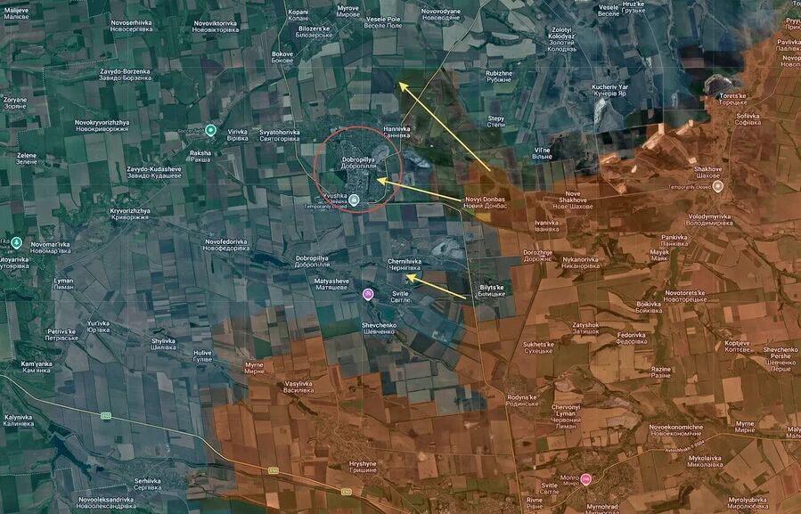 russia advances donbas south map
