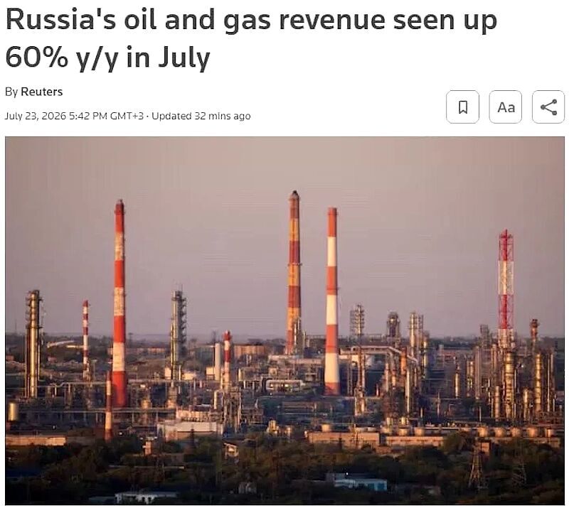 russia oil gas revenue headline